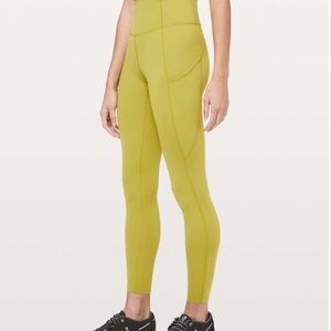Lululemon Fast and Free Tight 25" Golden Lime
